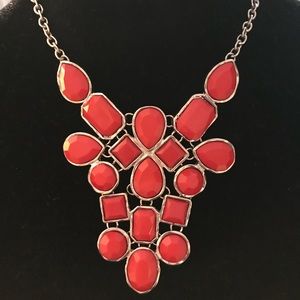 Coral Statement Collar Necklace